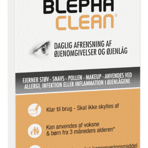 Blephaclean vådservietter er sterile vådservietter med renselotion til afrensning af øjenlåg, øjenvipper og den sarte hud omkring øjnene.. . . .
