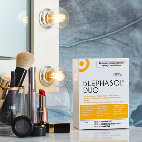 Blephasol Duo er en utrolig mild øjenmakeupfjerner til dig, der har tørre øjne, følsomme øjenlåg eller bruger kontaktlinser. Blephasol er rensevand til følsomme øjenlåg til især kanten af øjenlåget, mellem øjenvipperne og selve øjet.  